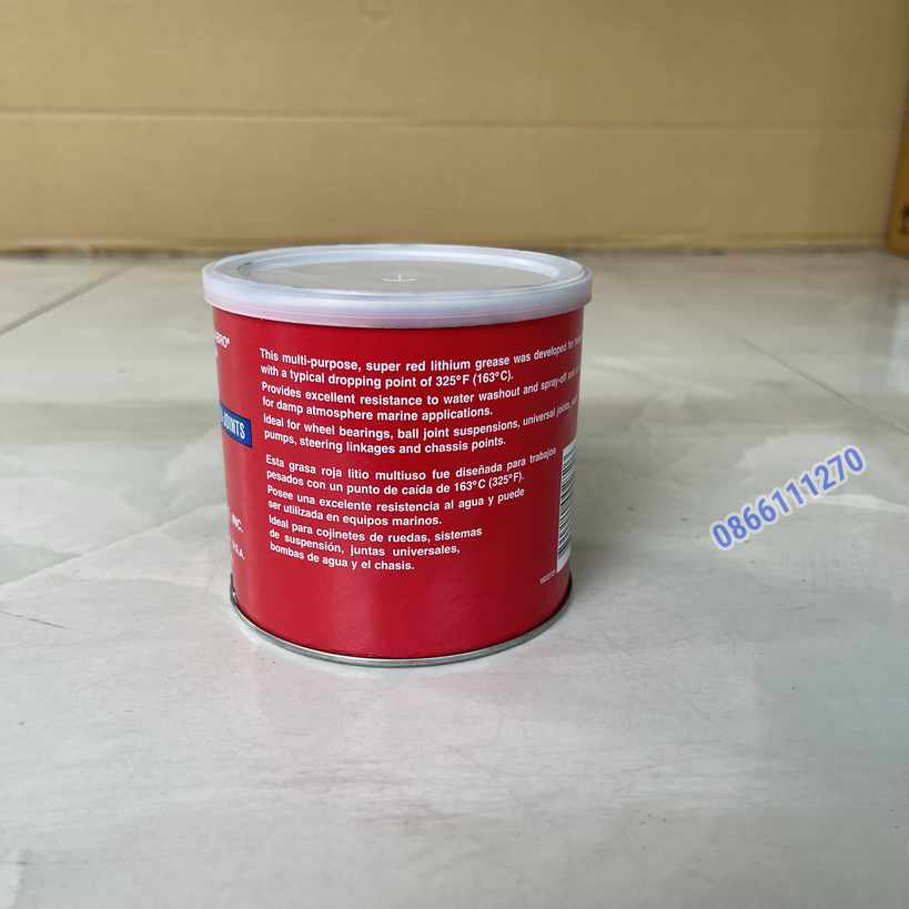 Mỡ bò bôi trơn Abro Super Red Lithium Grease 454g