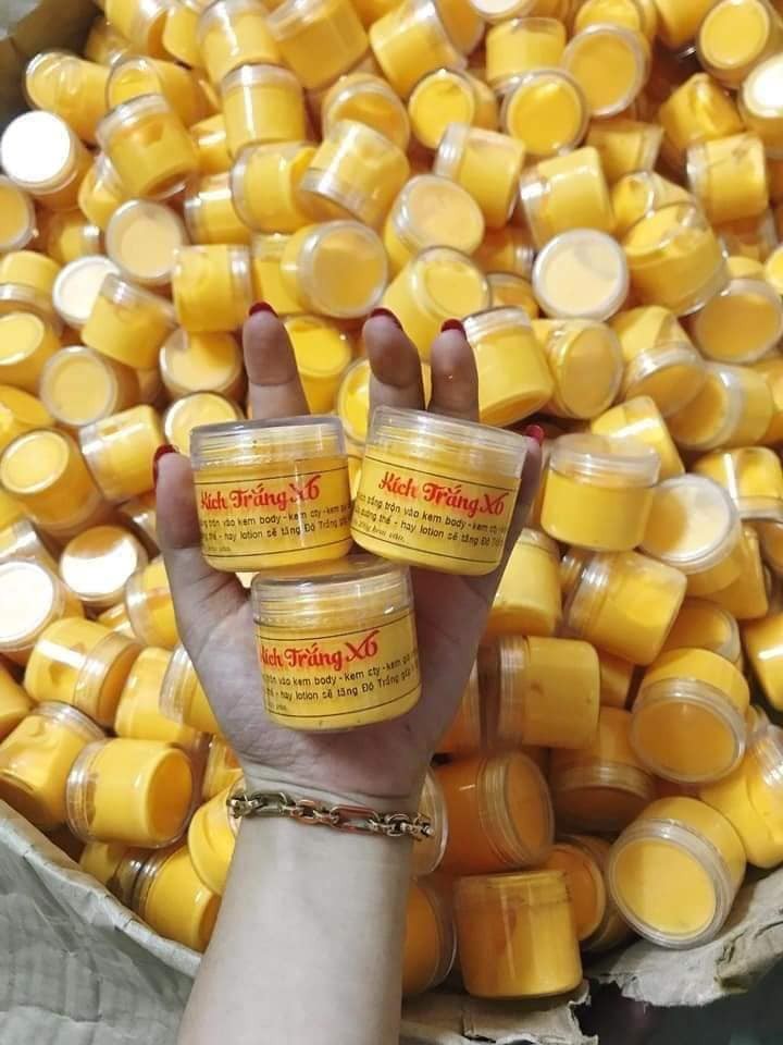 COMBO 2 HỦ - Kích Trắng X10 Nhân Sâm Trắng Da, Dùng Để Trộn Kem