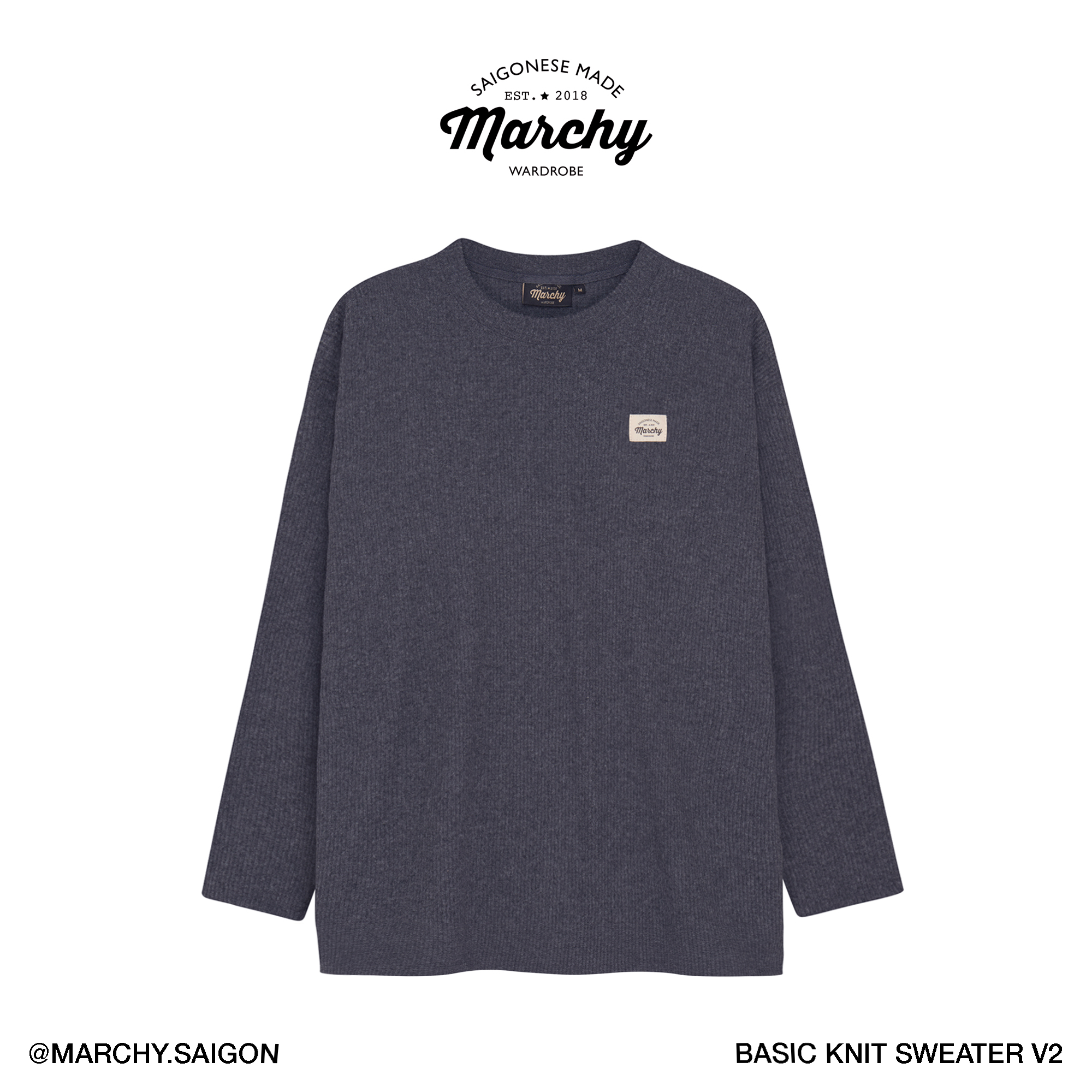 [Nhập LazSoHot2- giảm 20% đơn 199k|MARCHY - Basic Knit Sweater V2 - Áo len tay dài