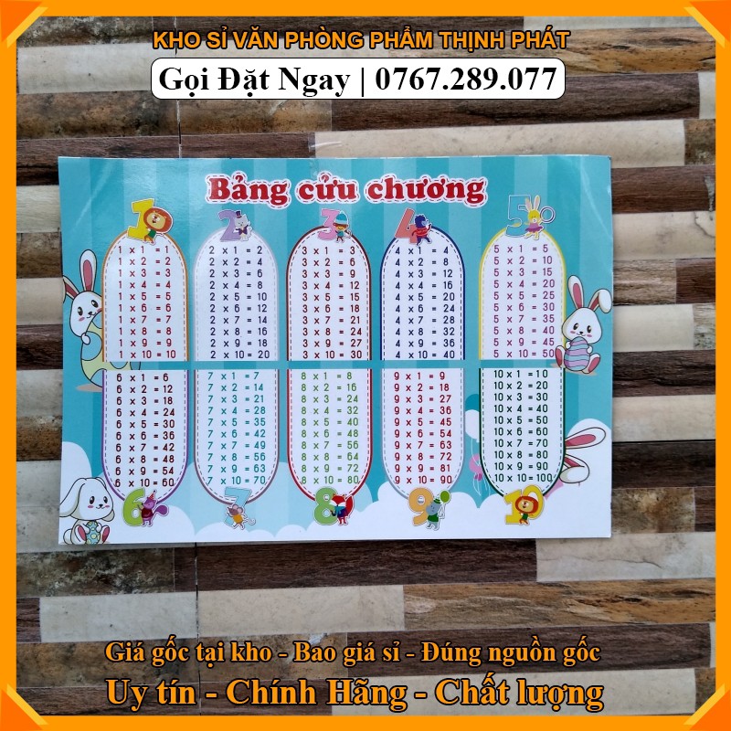 Bảng cửu chương bảng chia bảng chữ cái và đếm số công thức toán tiểu học