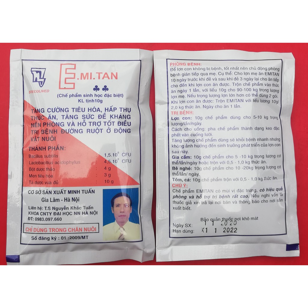 25 gói emitan (tiêu chảy heo nái,heo con)