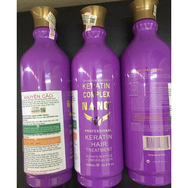 [RẺ VÔ ĐỊCH] Hấp Keratin complex nano siêu phục hồi tóc hư tổn 100ML