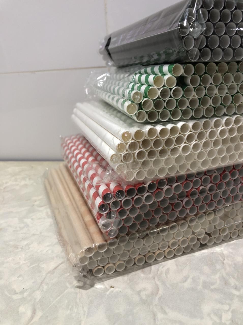 [HCM]Ống hút giấy phi 8  (100 ống / 1 túi)