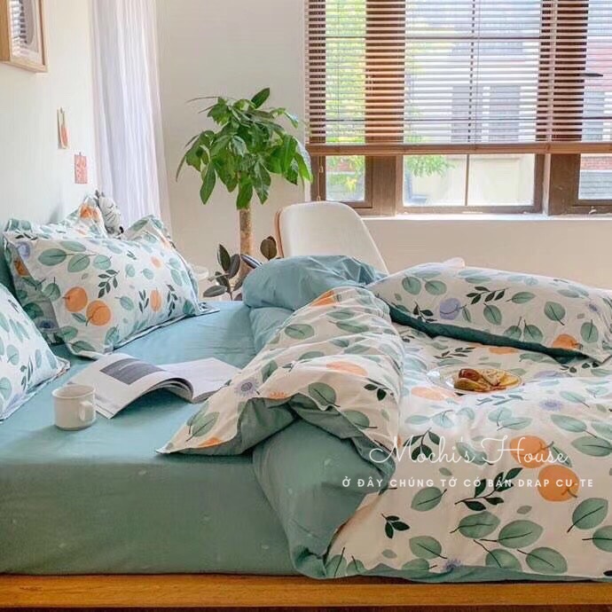 [VẢI SIÊU ĐẸP] BỘ CHĂN GA GỐI COTON POLY HOẠ TIẾT HOA HOTTREND 2020