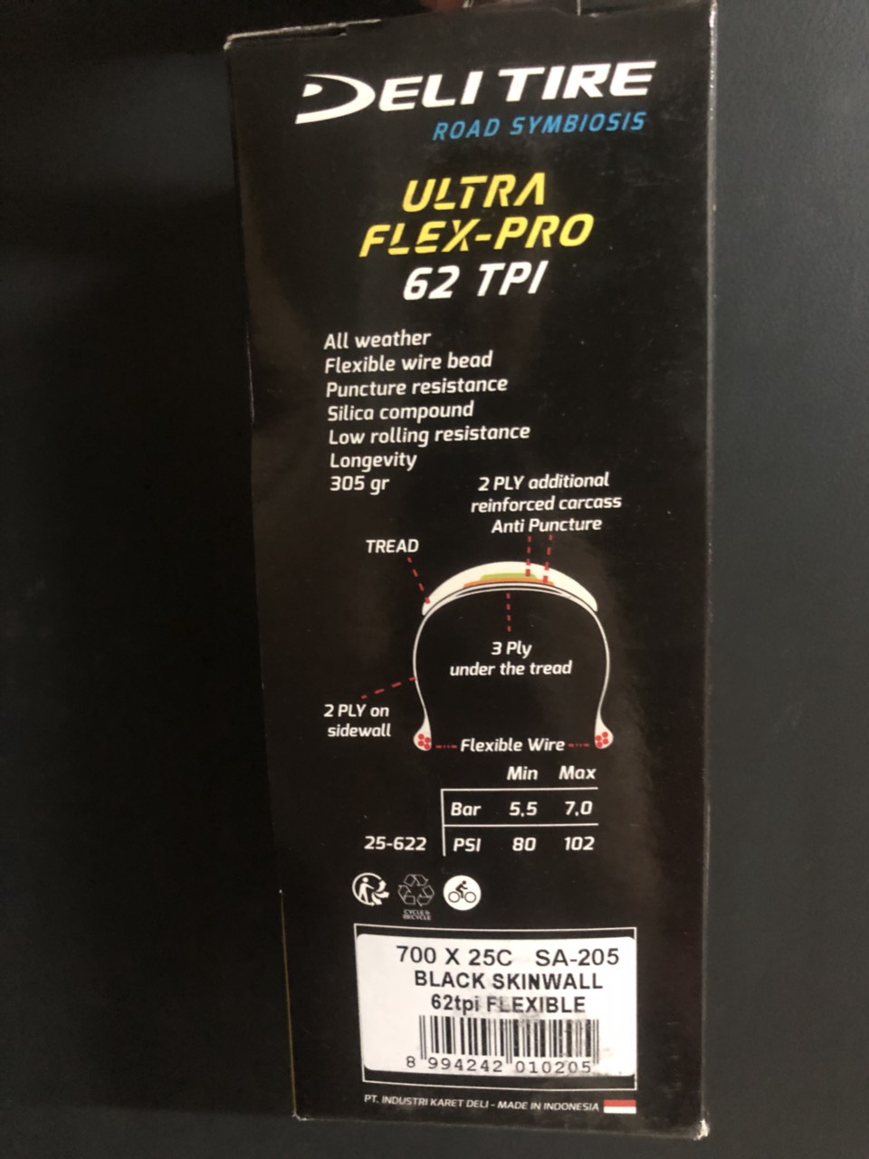 Lốp 700x25C DELI TIRE xe đạp thể thao