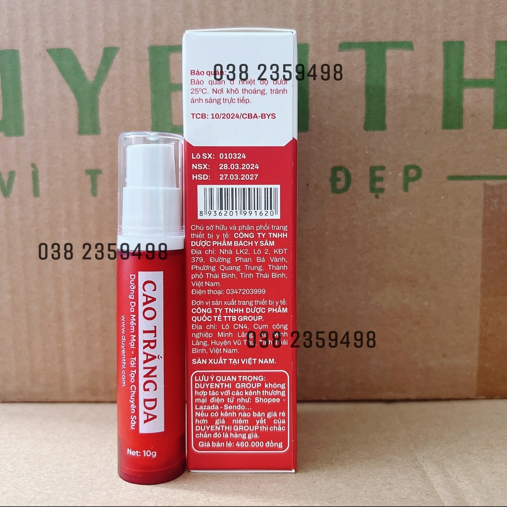 Cao Trắng Bách Y Sâm TRẮNG DA TỨC THÌ lọ 10gr (Cao Trắng Da Bạch Linh Mẫu Mới)