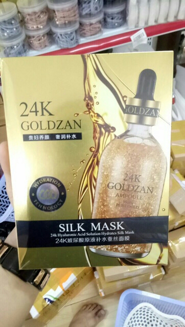 [HCM]MẶT NẠ VÀNG 24K GOLDZAN hộp 10 miếng