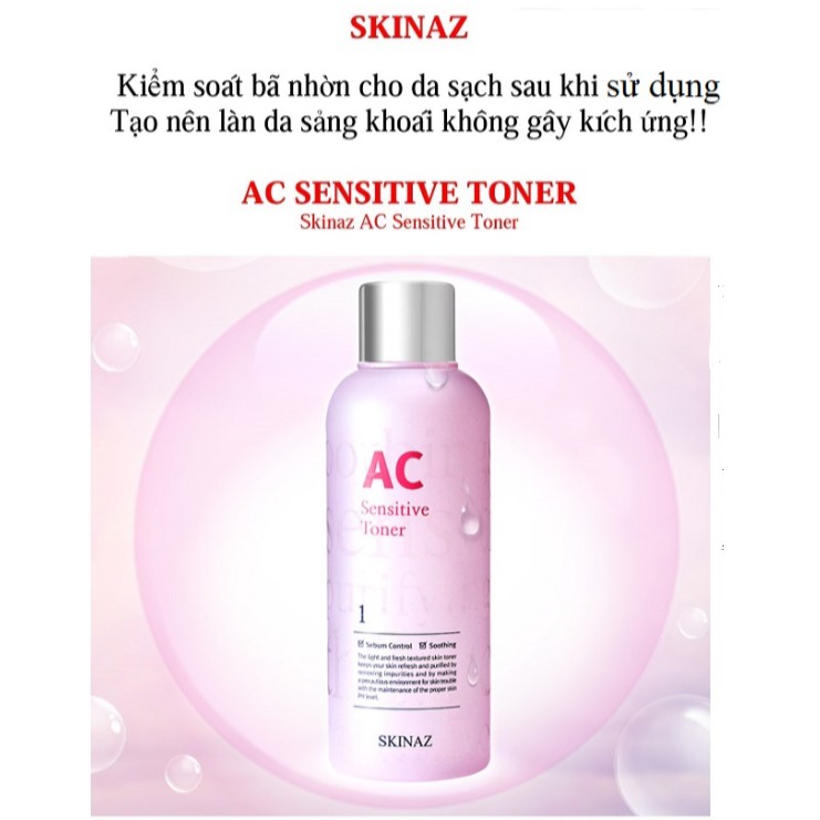 Toner AC Sensitive Toner Skinaz Hàn Quốc