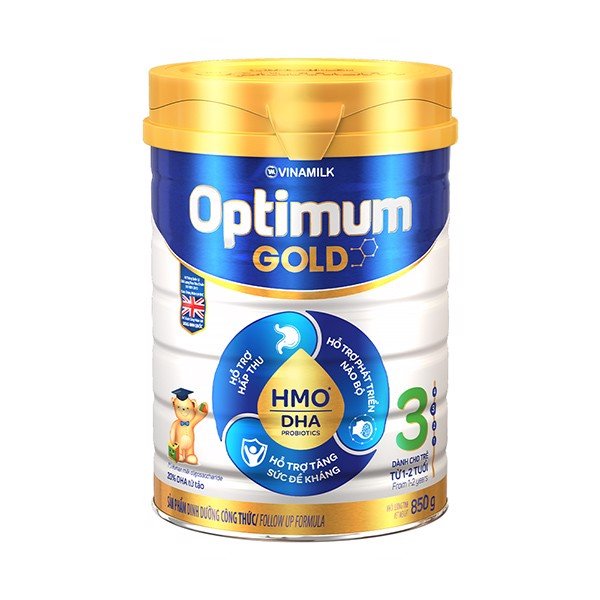 Sữa bột Optimum Gold 3 850g (cho trẻ từ 1 - 2 tuổi)