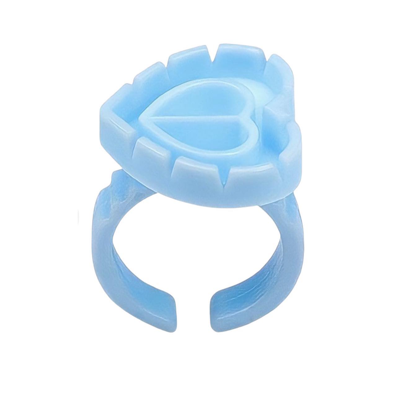 Nhẫn trái tim đựng keo nối mi với túi 25 cái, 50 cái, 100 cái