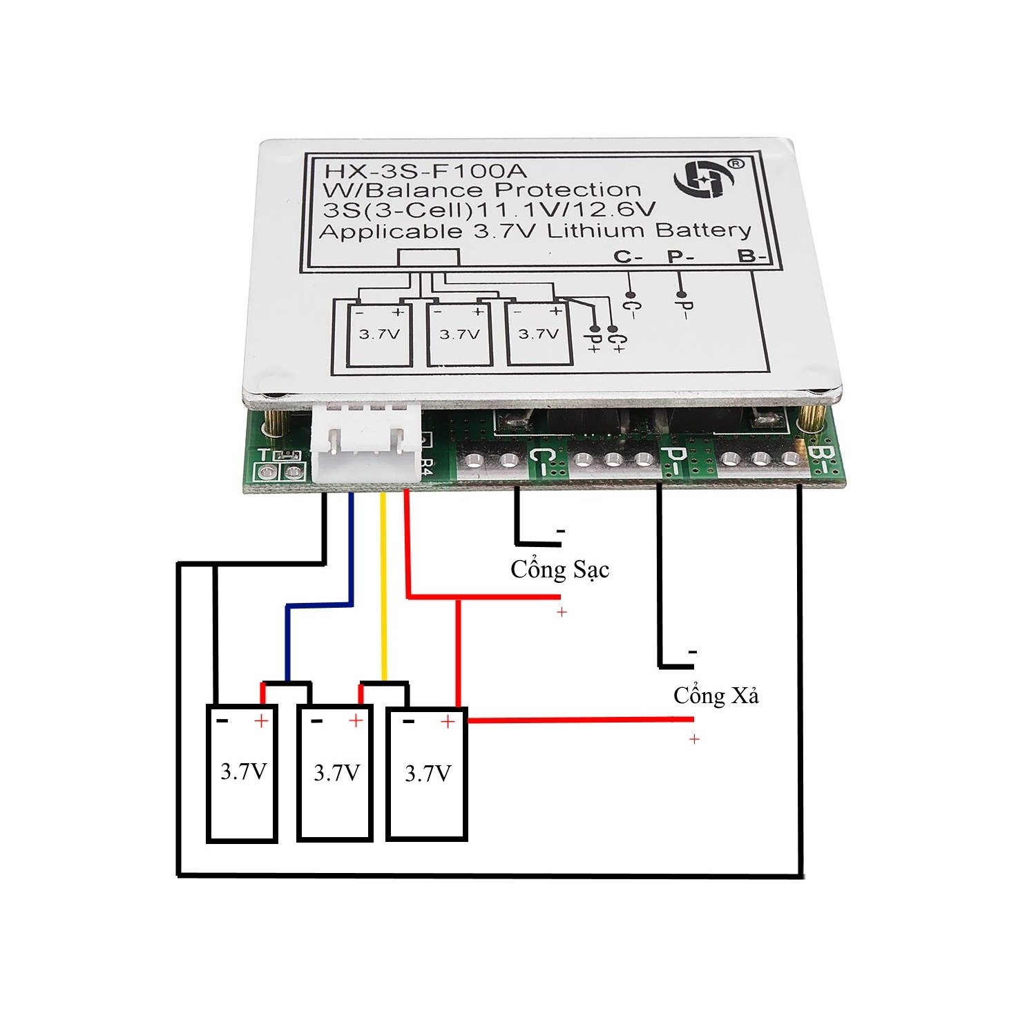 MẠCH SẠC VÀ BẢO VỆ PIN 12V 3S 100A