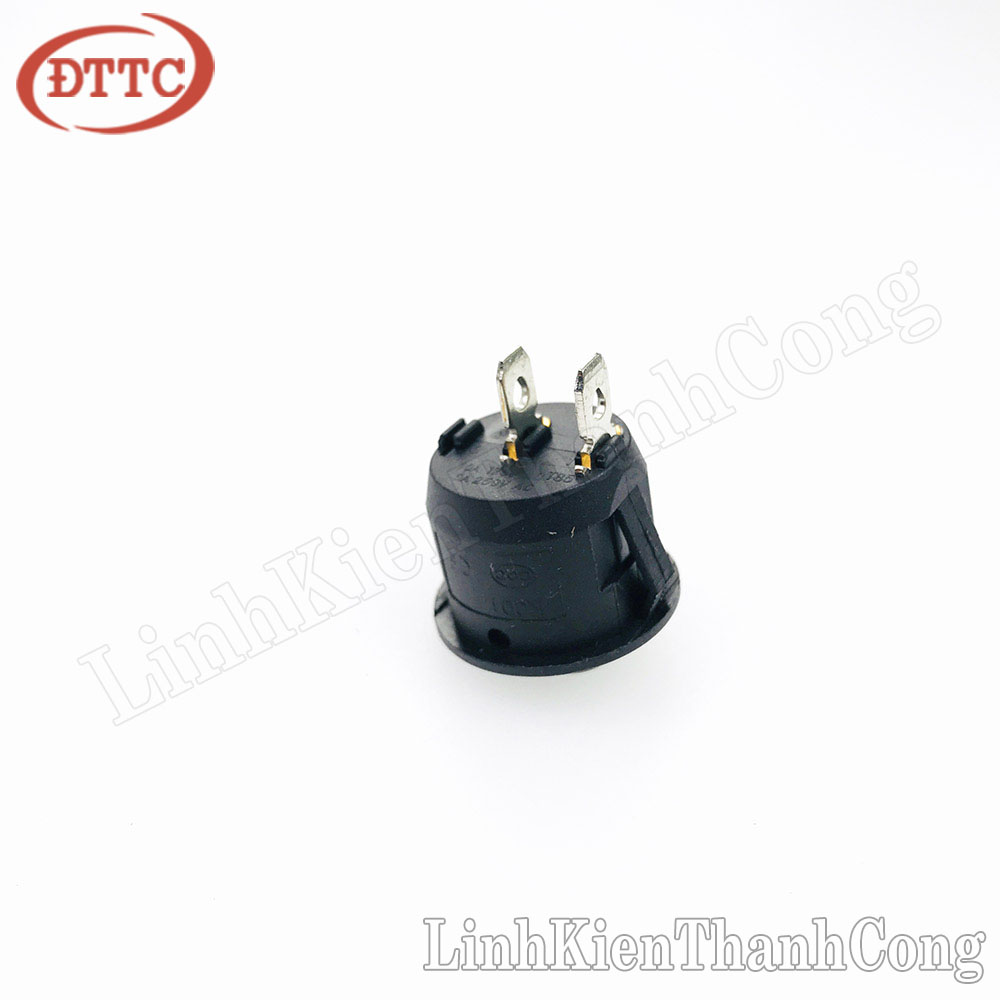 Công Tắc Bập Bênh Tròn KCD1-105 6A 250V 2P Đen