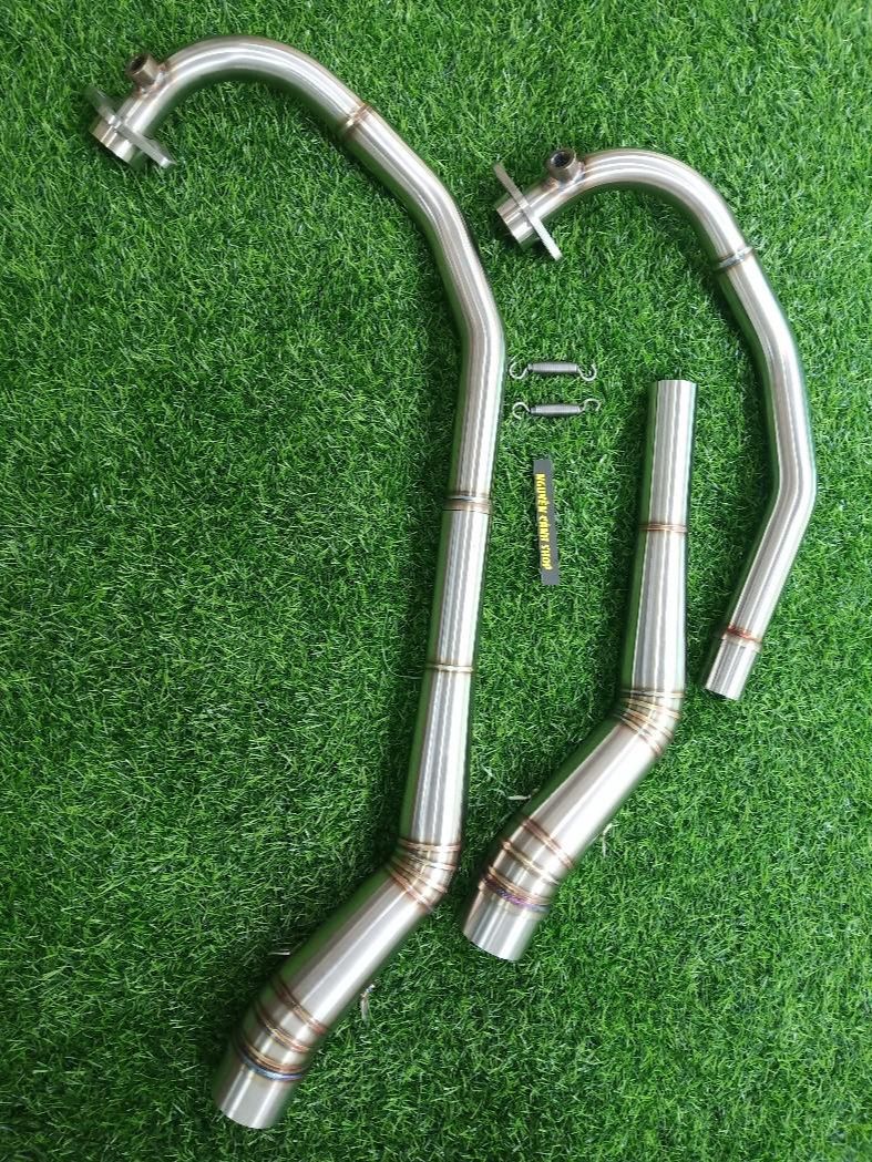 cổ pô xe raider fi satria  gắn lon 2 khúc đá thấp