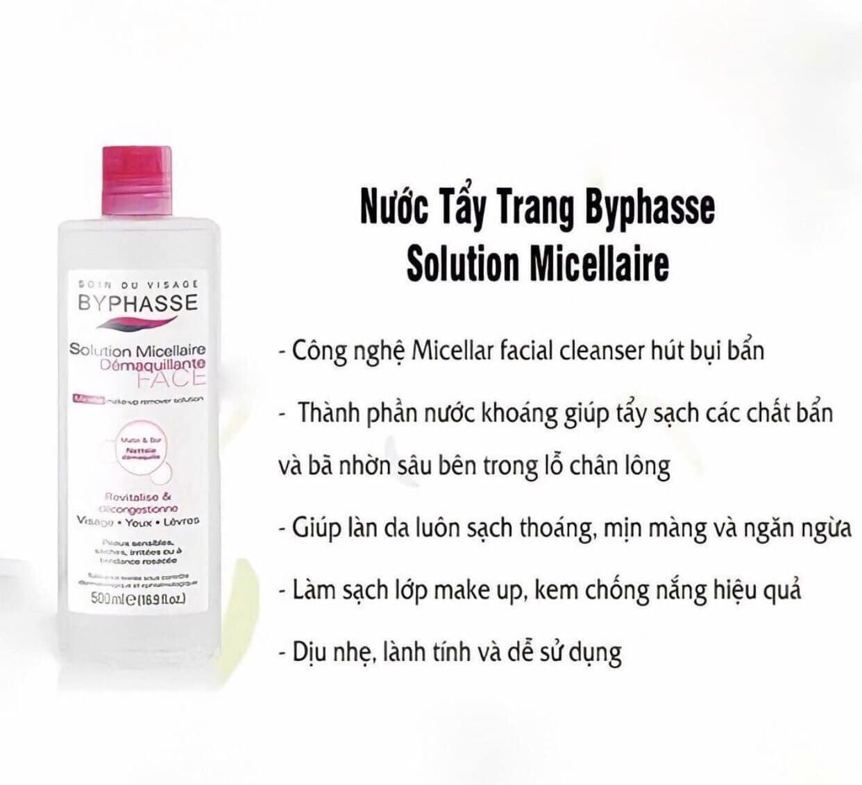 Nước Tẩy Trang Byphasse Solution Micellaire (500ml)
