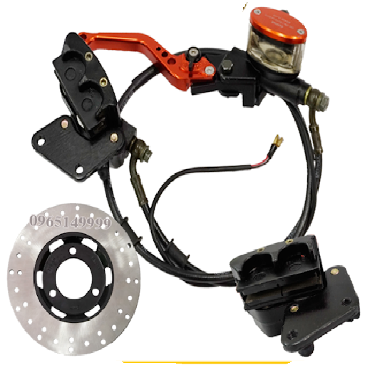 Bộ phanh đĩa trước - phanh dầu trước xe máy điện Xmen
