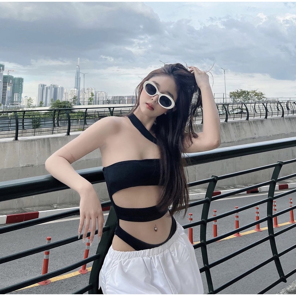 Bodysuit cut out 3 mảnh eo cao LINGER - Tipblu