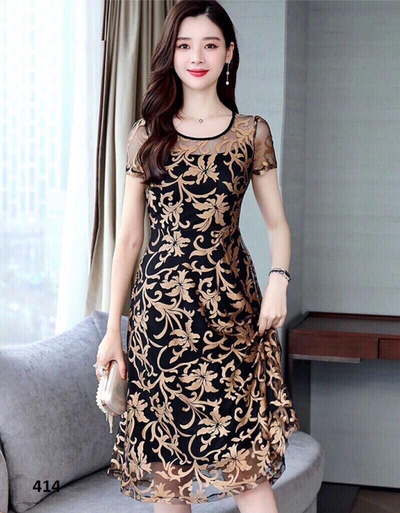ĐẦM XÒE 2 LỚP PHỐI LƯỚI SIÊU SANG