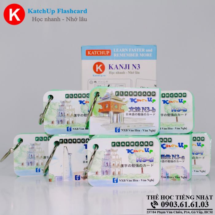 [HCM] Combo Trọn Bộ Flashcard Trung Cấp Tiếng Nhật N3 (Soumatome)