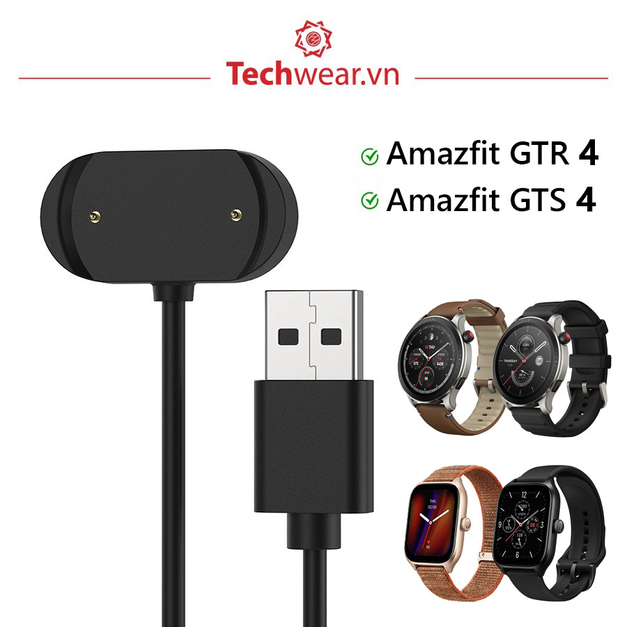 Cáp sạc đồng hồ Amazfit GTR 4 | GTS 4 [Hàng xịn - Giao ngay toàn quốc - Bảo hành 3 tháng]