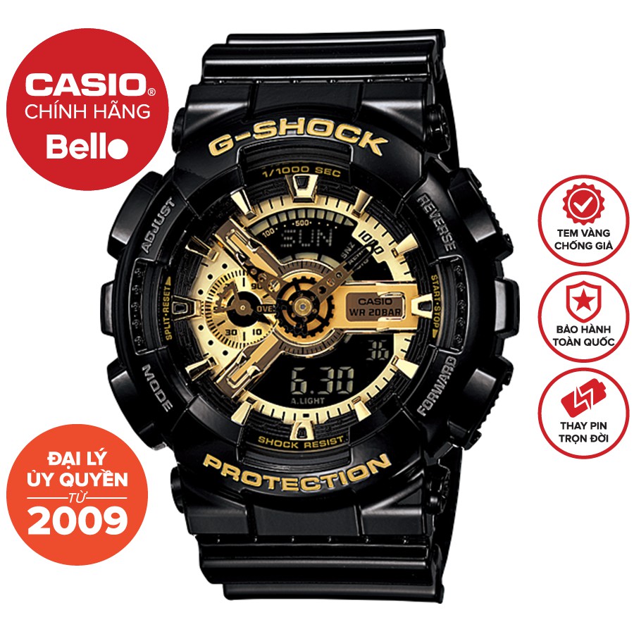 Đồng hồ Casio G-Shock Nam GA-110GB-1A chính hãng chống va đập, chống nước 200m - Bảo hành 5 năm - Pin trọn đời