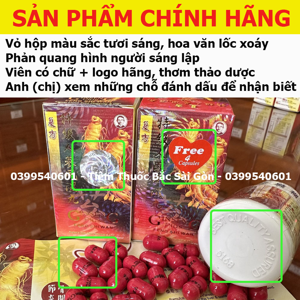 Ginseng Plus Feng Shi Wan - Đẳng Cấp Sâm Nhân Sâm Phong Thấp (CHÍNH HÃNG, DATE MỚI)