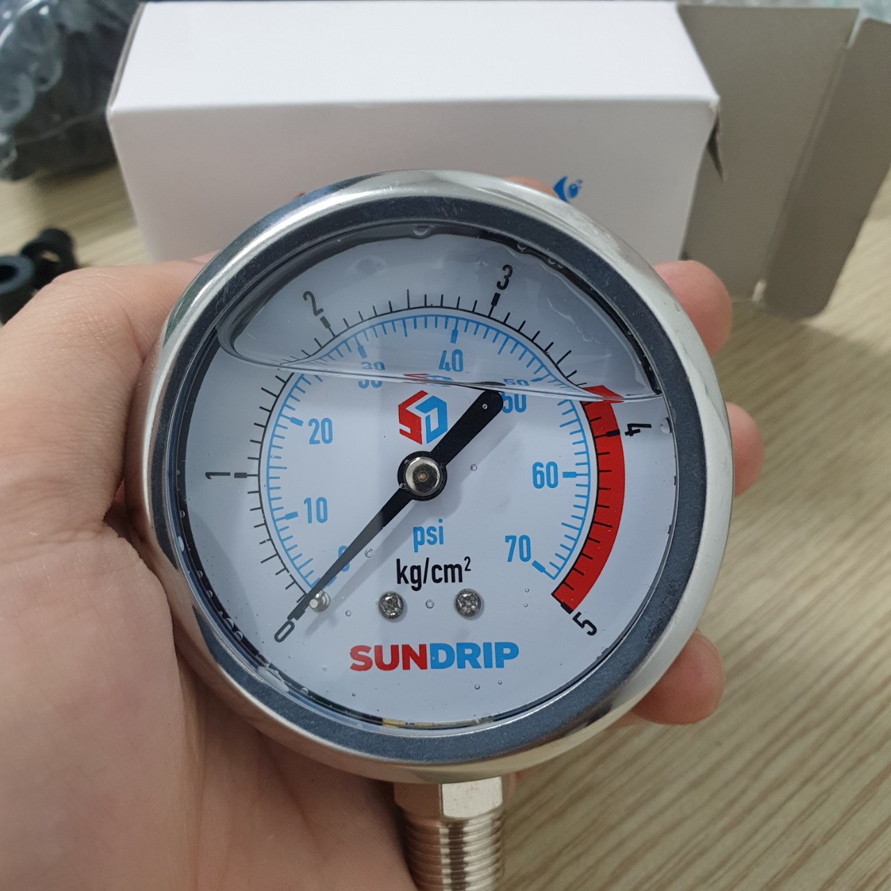 [HCM]Đồng hồ đo áp suất dầu mặt 63 hiệu SUNDRIP