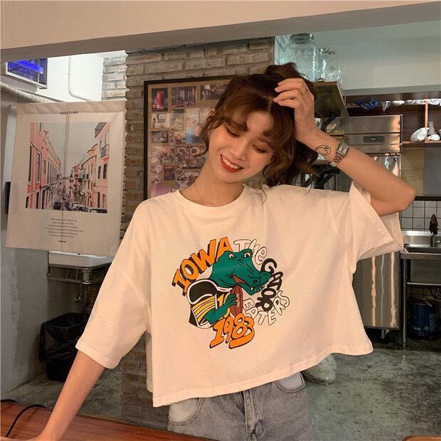 [HCM]Áo croptop in hình hoạt hình