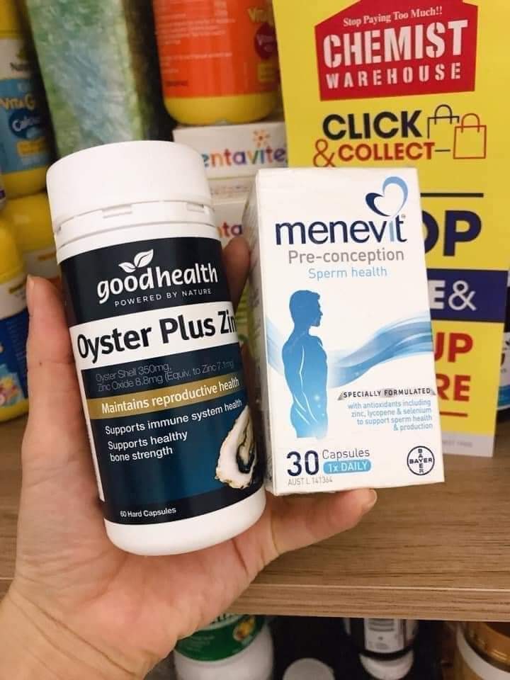 Menevit 30 viên + tinh chất hàu