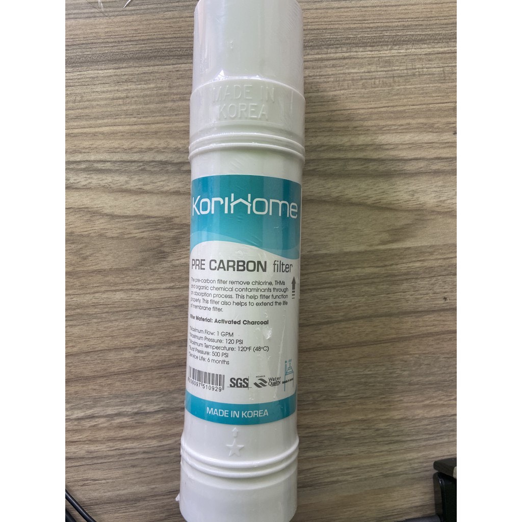 Lõi Lọc Nước Số 2 Korihome - Pre Carbon Cao Cấp – Nhập Khẩu Hàn Quốc, Khử Mùi & Loại Bỏ Hóa Chất Độc Hại