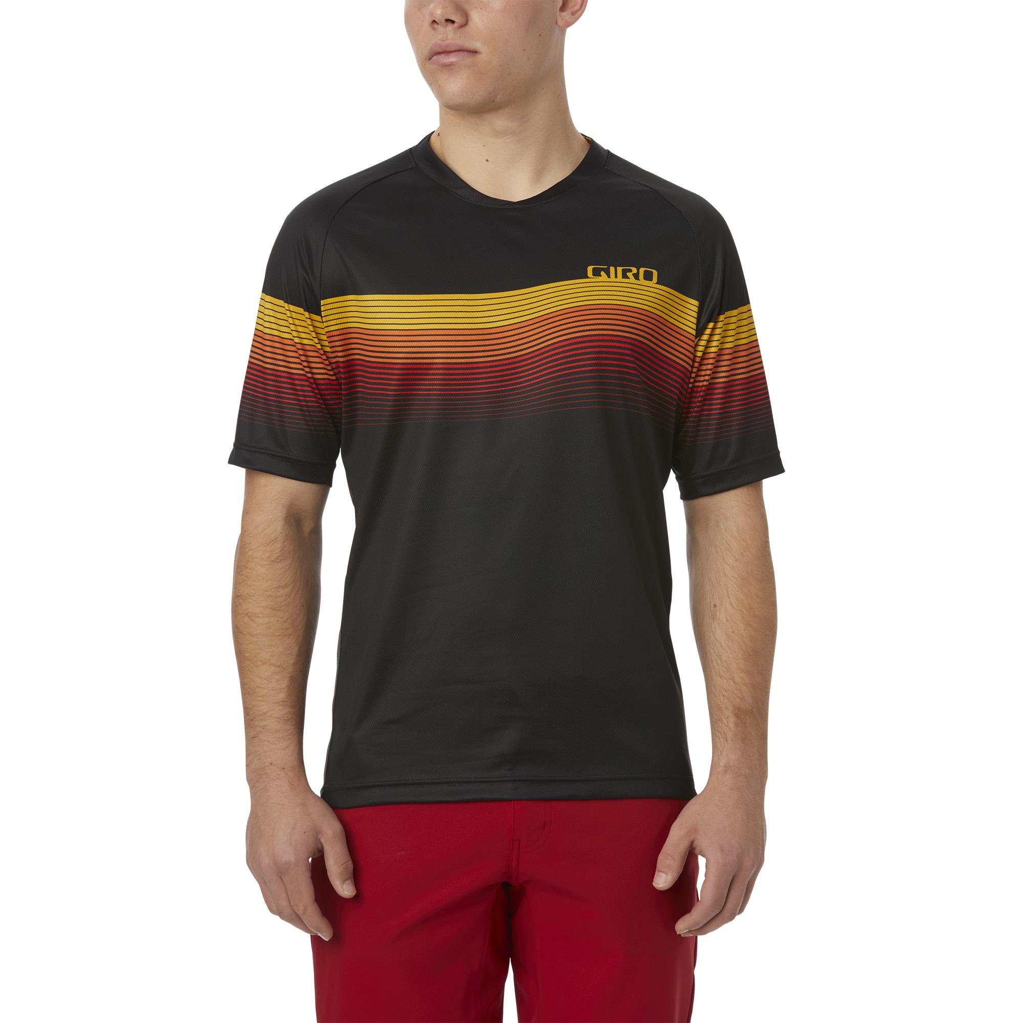 ÁO ĐẠP XE NAM GIRO ROUST JERSEY - BLACK HEATWAVE (ĐEN ĐỎ)