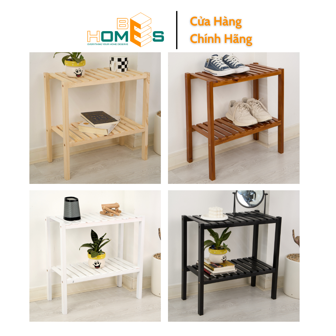 Kệ giày gỗ BEHOMES 2 tầng 80cm