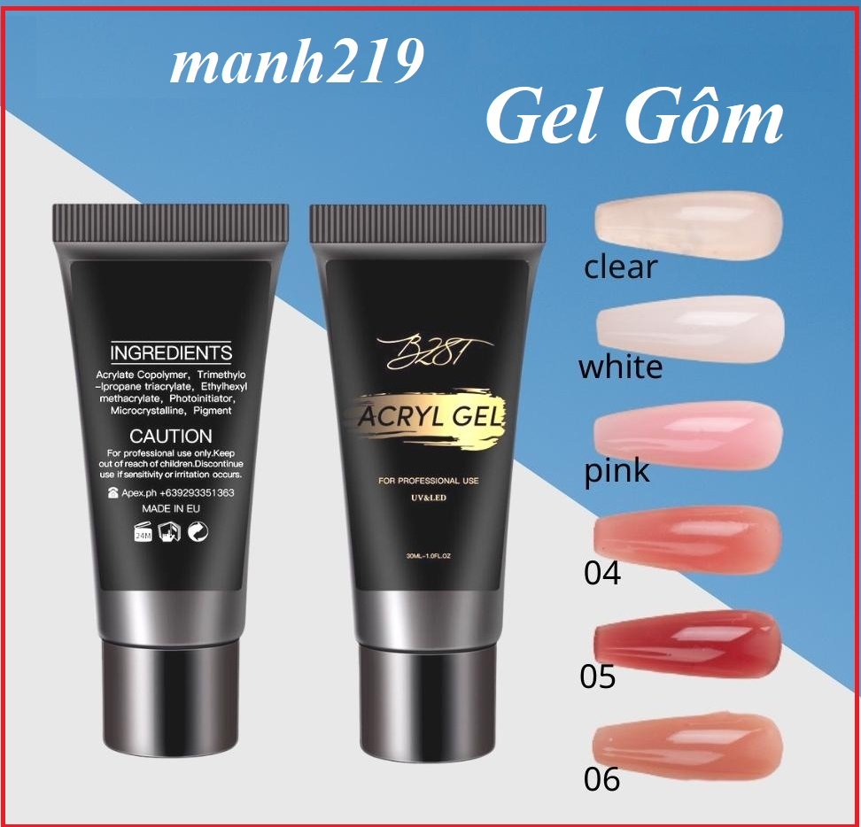 Gel Gôm Đắp Nối Móng Úp Tuýp 30ML - sinailmi