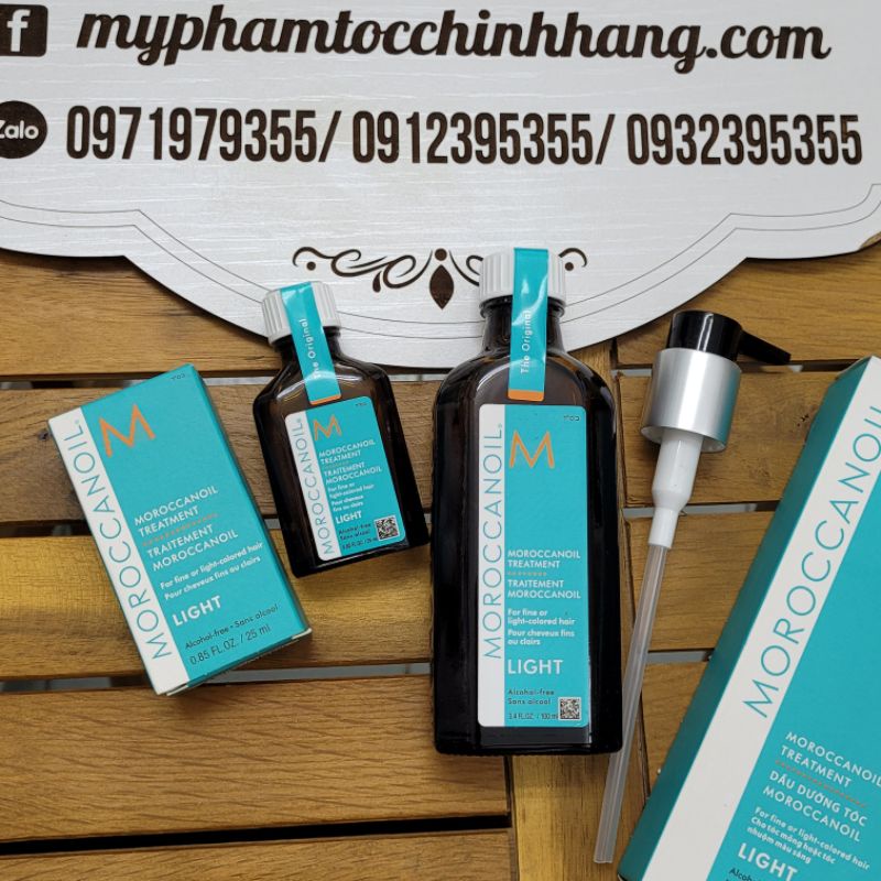 DẦU DƯỠNG TÓC MOROC TREATMENT LIGHT cho tóc mỏng hoặc sáng màu 100ML - 200ML