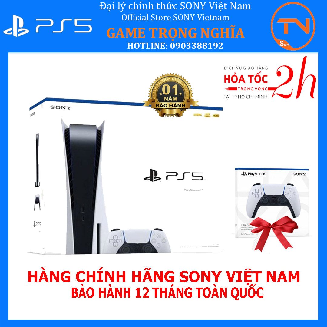Máy PS5 Sony PlayStation 5 Standard Edition + 2 tay cầm PS5