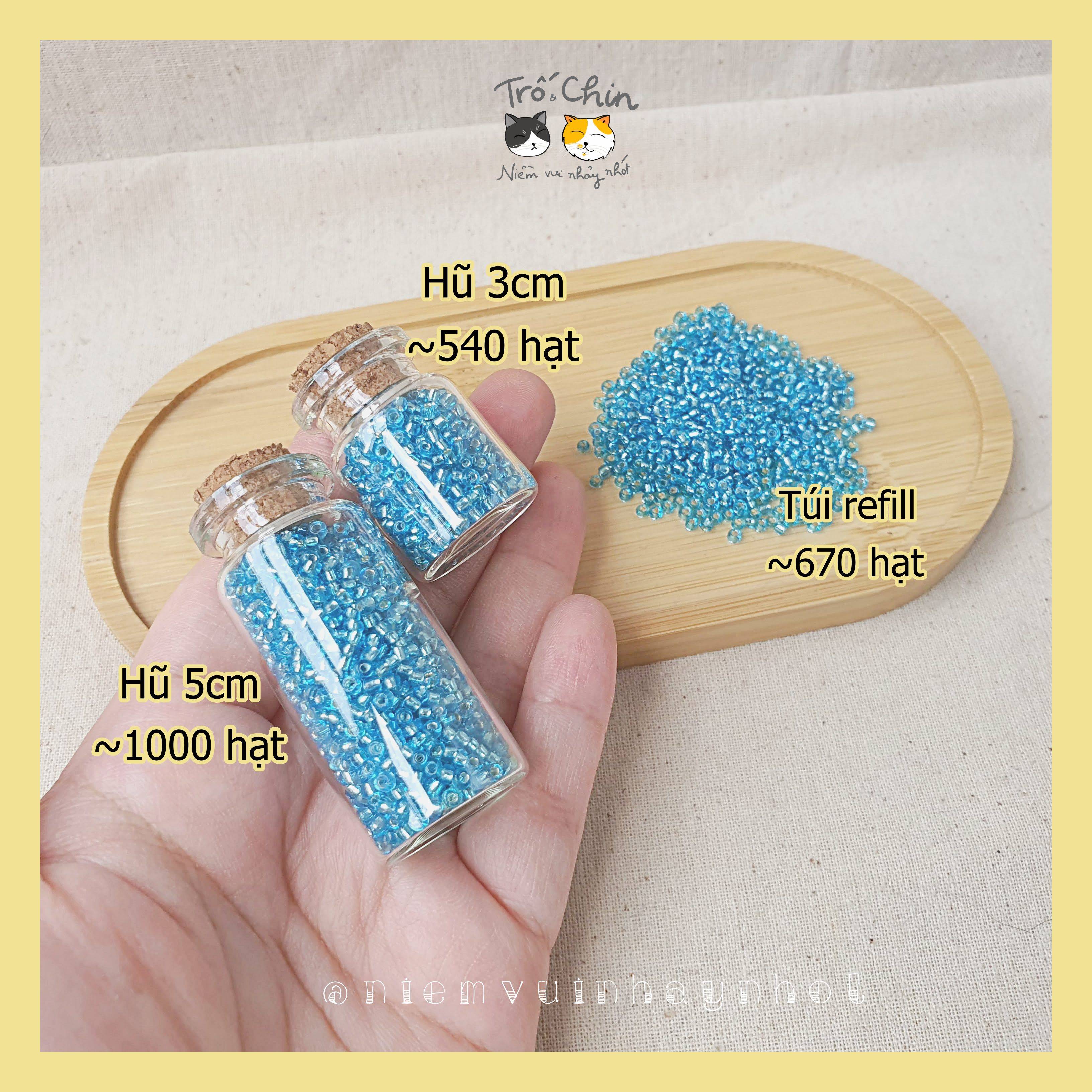 [Ảnh thật] Hạt cườm lõi bạc 2mm làm đồ thủ công