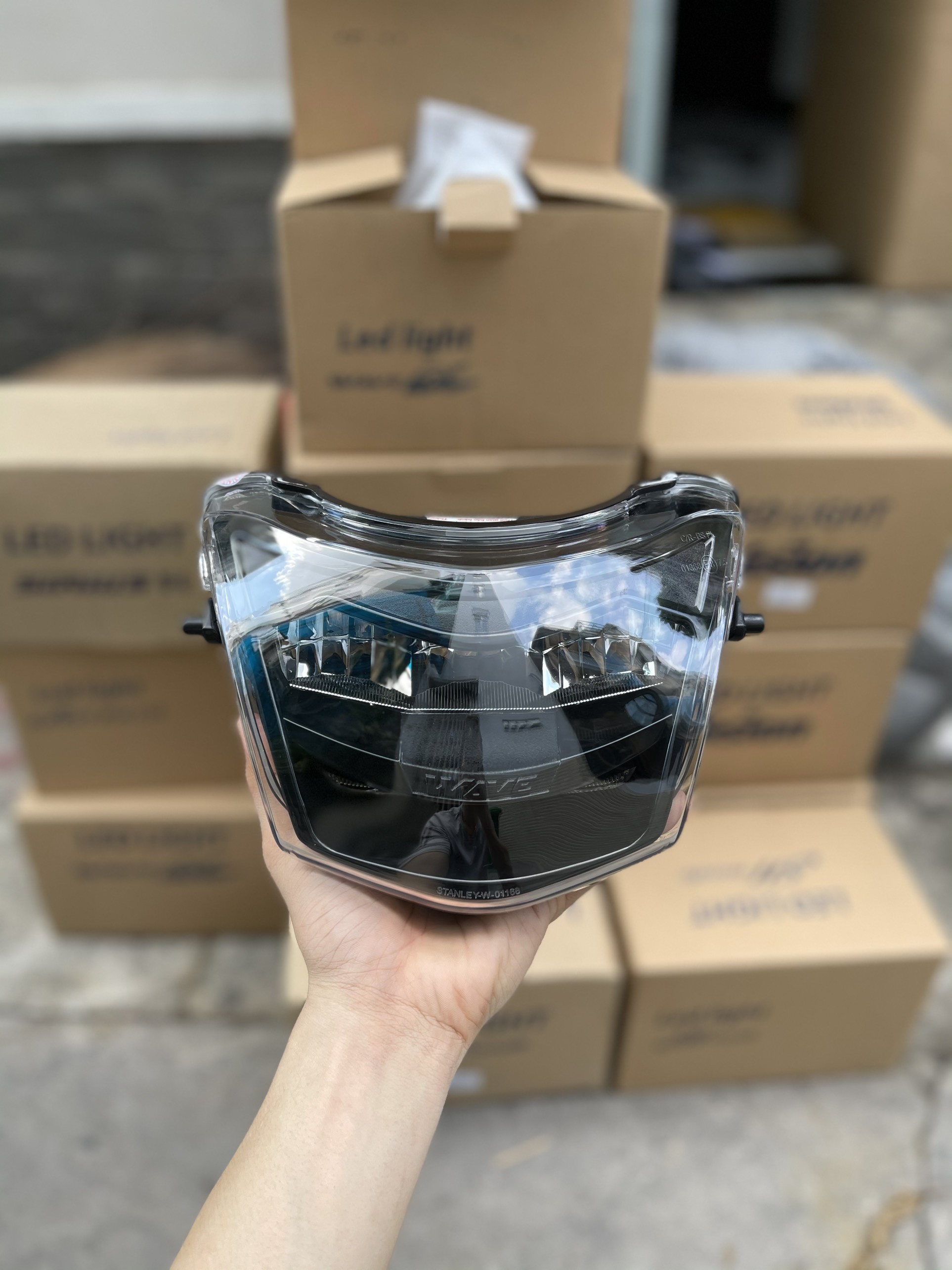 Pha đèn led 2 tầng xe RS, Wave lớn, Wave Alpha 2006-2024