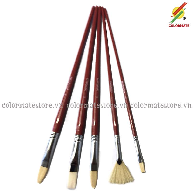 Bộ 5 cây cọ vẽ màu dầu