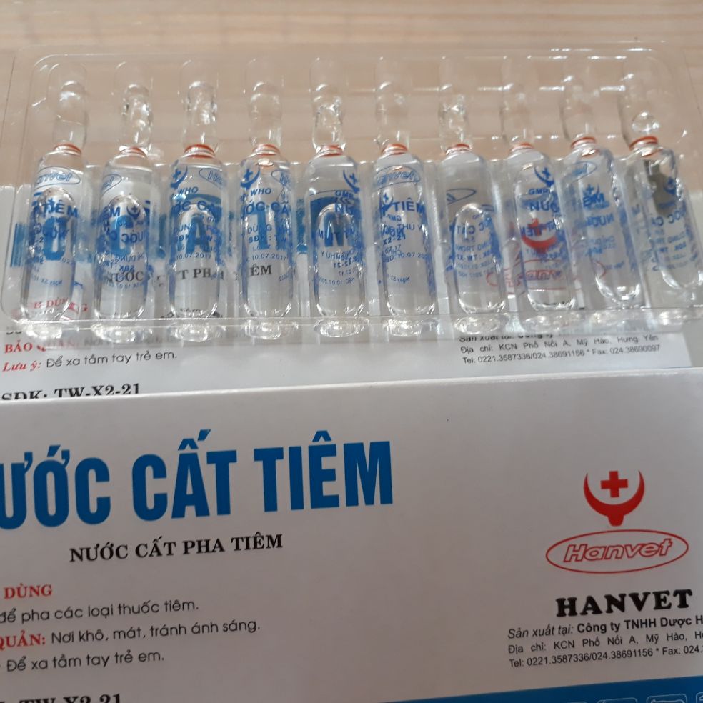 20 ống nước cất pha tiêm thú cưng 5ml
