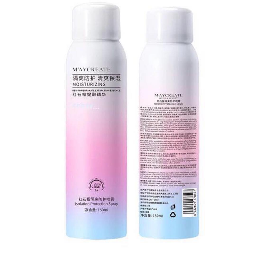 [Hoàn Tiền 8%]Xịt chống nắng trắng da Maycreate 150ml