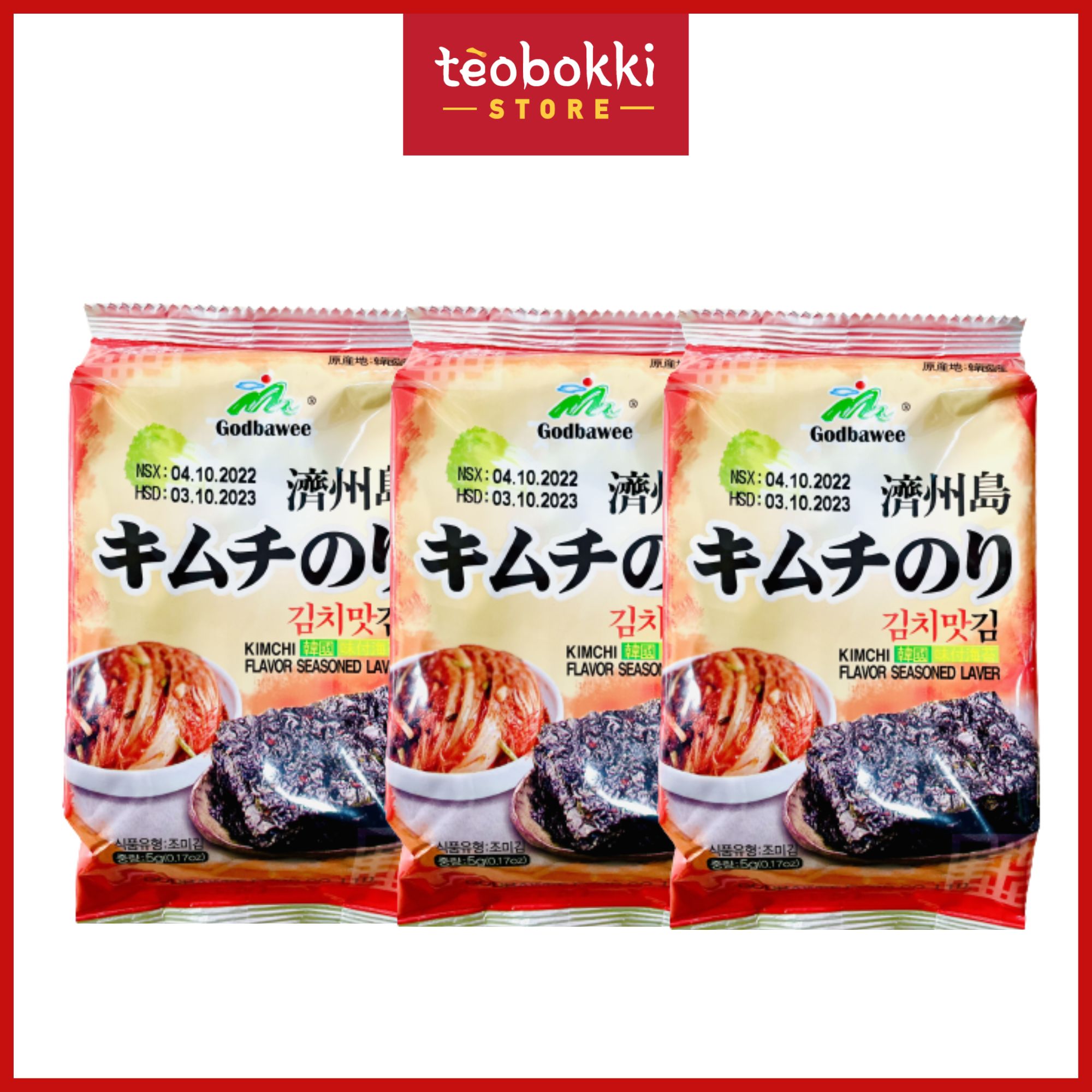 Rong biển vị Kimchi Godbawee 15g