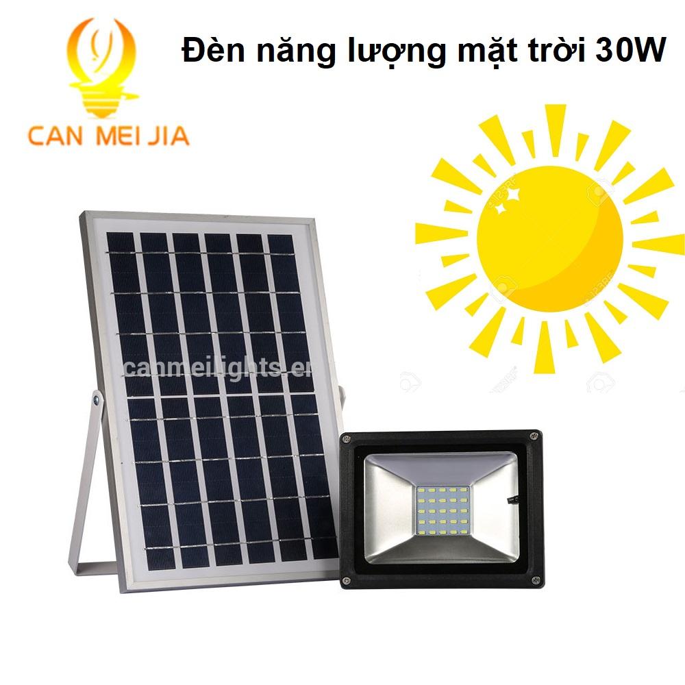 Đèn pha năng lượng mặt trời công suất 30W cao cấp kèm điều khiển từ xa chất lượng cao