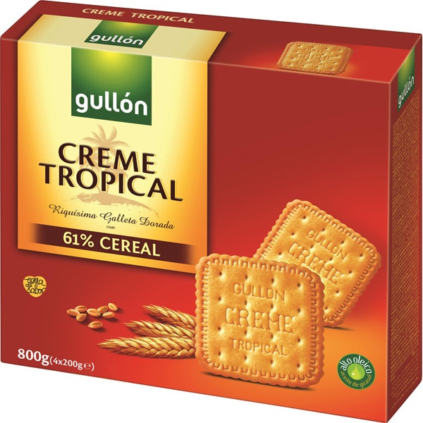 Bánh quy biscuit kem Gullon Tropical 800gr (Gói)