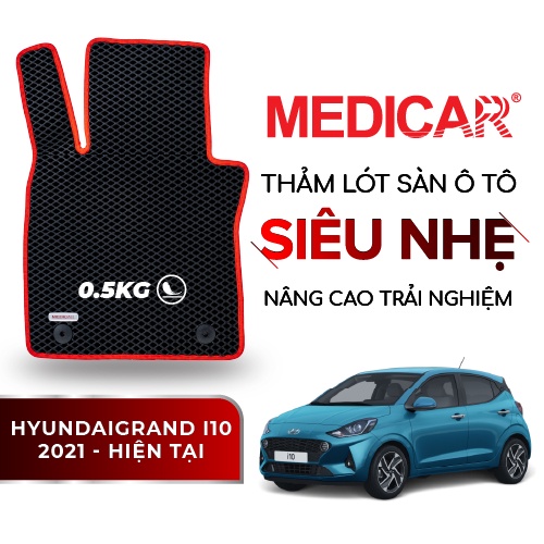 Thảm lót sàn ô tô Medicar xe Hyundai Grand i10- chống nước, không mùi
