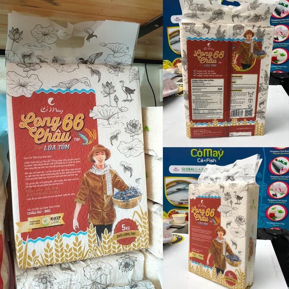 Gạo Long Châu 66 ( Gạo ST24 Lúa Tôm )