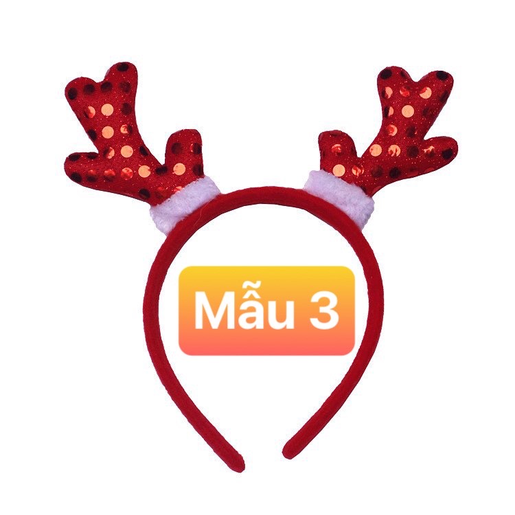 Cài tóc Noel Sừng tuần lộc bọc vải Bờm cài tóc giáng sinh Băng đô trẻ em người lớn Smart Baby