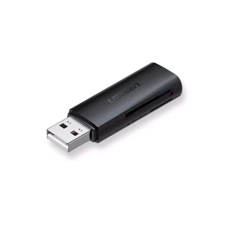 Bảng giá Ugreen 60721 Màu Đen Đầu đọc thẻ USB 2.0 hỗ trợ thẻ SD/TF CM264 Phong Vũ