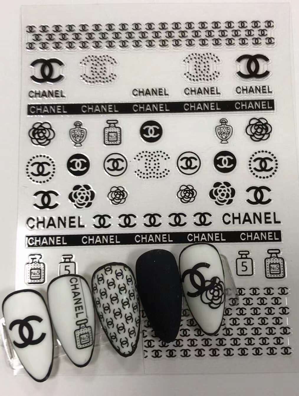 Chanel Black Stiletto Nail Art Canv  Canvas Artwork  Julie Schreiber