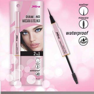Viết kẻ mí kết hợp mascara kim cương mira 2in1