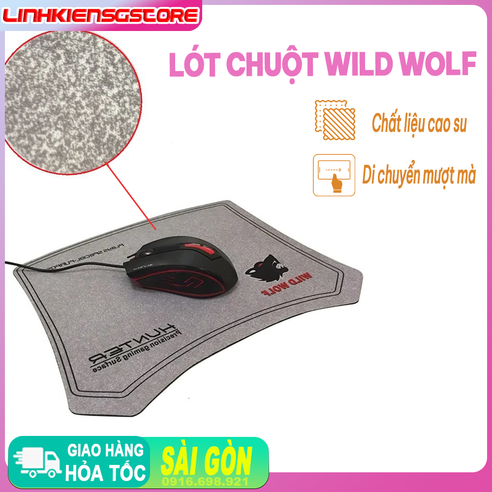 Miếng Lót Chuột Cao Su Wild Wolf 300*250*2MM