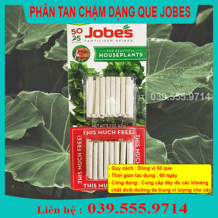 Phân que tan chậm Mỹ JOBES dạng tan chậm cho hoa lan, cây cảnh